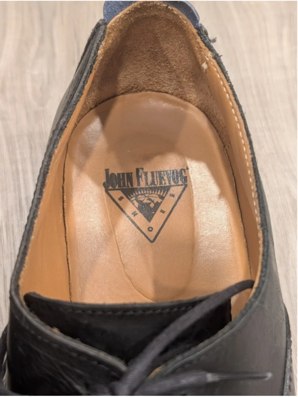 John Fluevog | Dandy Beau Oxfords In Black/Blue